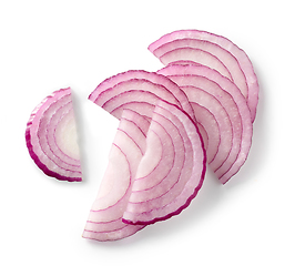 Image showing fresh raw onion slices