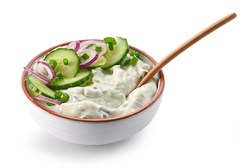 Image showing bowl of tzatziki dip sauce 