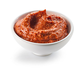 Image showing bowl of red dip sauce