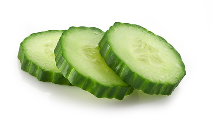 Image showing fresh raw cucumber slices