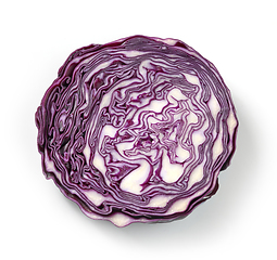 Image showing fresh raw red cabbage slice