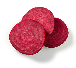 Image showing fresh raw beetroot slices