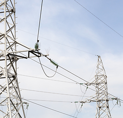 Image showing electricity pillar metal