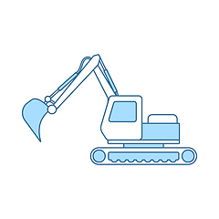 Image showing Icon Of Construction Excavator