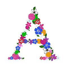 Image showing Floral Alphabet Letter