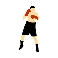 Image showing Boxing  silhouette