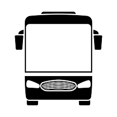 Image showing Tourist Bus Icon Front View