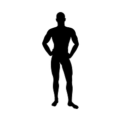 Image showing Standing Pose Man Silhouette