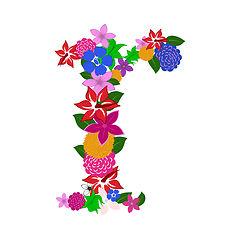 Image showing Floral Alphabet Letter