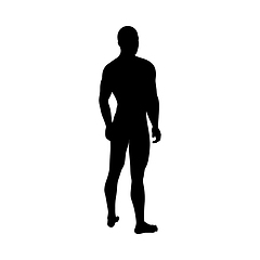 Image showing Standing Pose Man Silhouette