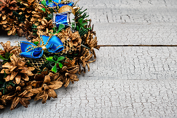 Image showing Christmas wreath close up