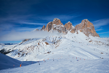 Image showing Ski resort in Dolomites, Italy