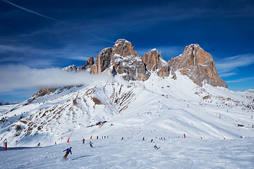 Image showing Ski resort in Dolomites, Italy