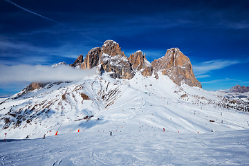 Image showing Ski resort in Dolomites, Italy