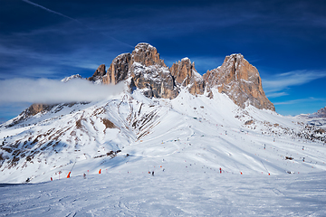 Image showing Ski resort in Dolomites, Italy