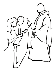 Image showing The Christian celebration of giving first communion