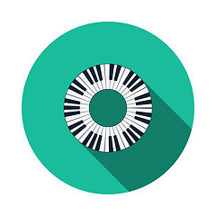 Image showing Piano Circle Keyboard Icon