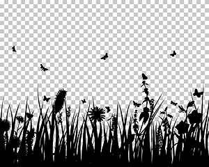 Image showing Meadow silhouette