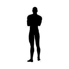 Image showing Standing Pose Man Silhouette