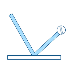 Image showing Cricket Ball Trajectory Icon