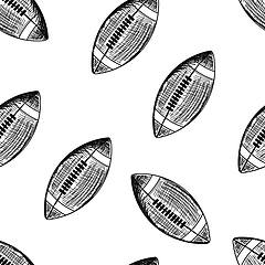 Image showing American Football Seamless Pattern