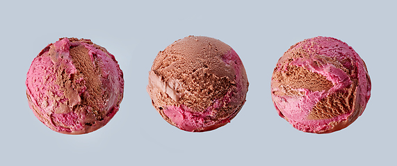 Image showing chocolate and cherry ice cream