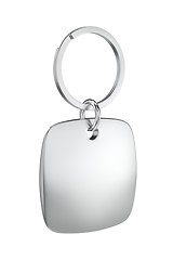 Image showing Square silver keychain