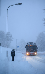 Image showing The bus finally arrives.