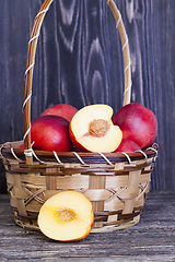 Image showing red juicy nectarines