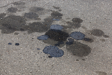 Image showing stains of fuel oil