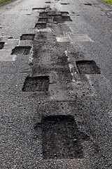 Image showing road cut closeup