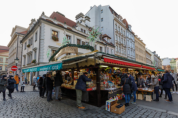 Image showing Souvenir shop at Havel Market in second week of Advent in Christmas