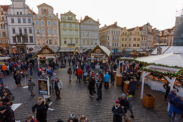 Image showing Christmas advent market at Old Town Square, Prague