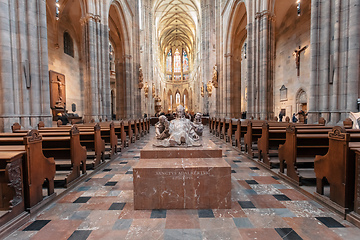 Image showing interior of Vitus Cathedral, Czech Republic