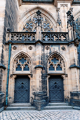 Image showing St. Vitus cathedral door in Prague Czech Republic