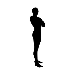 Image showing Standing Pose Man Silhouette