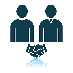 Image showing Two Man Making Deal Icon