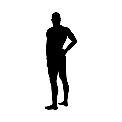 Image showing Standing Pose Man Silhouette