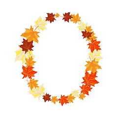 Image showing Autumn Maples Leaves Letter