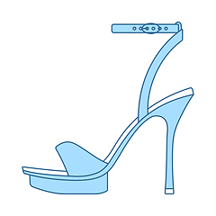 Image showing Woman High Heel Sandal Icon