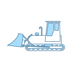 Image showing Icon Of Construction Bulldozer