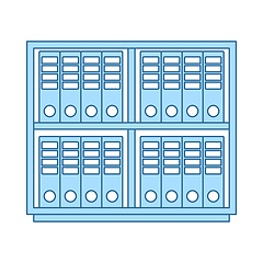 Image showing Office Cabinet With Folders Icon