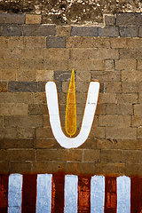 Image showing Vishnu symbol on wall