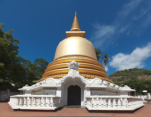 Image showing Buddhist dagoba (stupa) in Golden Temple, Dambulla, Sri Lanka