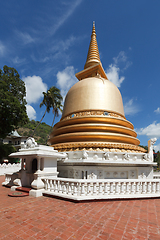 Image showing Buddhist dagoba (stupa) in Golden Temple, Dambulla, Sri Lanka