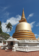 Image showing Buddhist dagoba (stupa) in Golden Temple, Dambulla, Sri Lanka