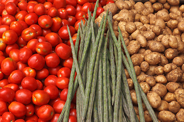 Image showing Vegetable market. India