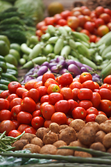 Image showing Vegetable market. India