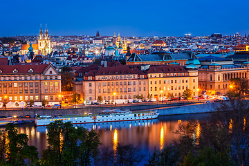 Image showing Evening view of Prague, Czech Republic