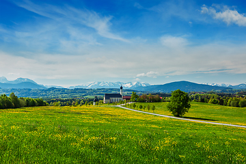 Image showing Church of Wilparting, Irschenberg, Upper Bavaria, Germany